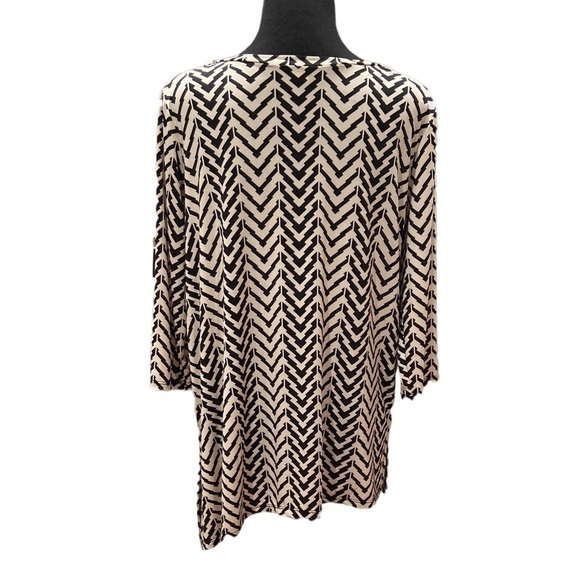 ACCENT Top Dark Brown and Cream - Picture 2 of 10